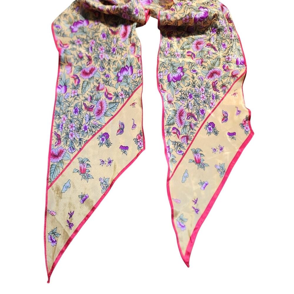Collection XIIX Silk Floral Kite Scarf Shawl